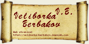 Veliborka Berbakov vizit kartica